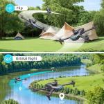 Foldable 4K Drone with Dual Electrically Adjustable Cameras, Brushless RC Quadcopter for Beginners with Altitude Hold, Obstacle Avoidance, One-Key Takeoff/Landing, Carrying Case, Headless Mode