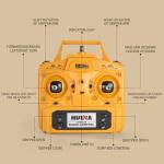 YAZHIYI 26CH Remote Control Dump Truck, 4 in 1 RC Dump Truck Wood Grabber Toy, Heavy Duty Construction Toys Vehicle, Birthday Gifts Ideas for Kids Adults, 1/14 Scale Trucks