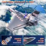 Rumdout RC Plane for Water Land & Air, Amphibious Tri-Phibian Aircraft, 6CH brushless Powered RC Airplane That can Fly Against The Wind, 2.4GHz RTF Airplane (red)