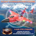 Rumdout RC Plane for Water Land & Air, Amphibious Tri-Phibian Aircraft, 6CH brushless Powered RC Airplane That can Fly Against The Wind, 2.4GHz RTF Airplane (red)