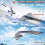 Rumdout RC Plane for Water Land & Air, Amphibious Tri-Phibian Aircraft, 6CH brushless Powered RC Airplane That can Fly Against The Wind, 2.4GHz RTF Airplane (red)