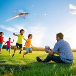 Rumdout RC Plane for Water Land & Air, Amphibious Tri-Phibian Aircraft, 6CH brushless Powered RC Airplane That can Fly Against The Wind, 2.4GHz RTF Airplane (red)