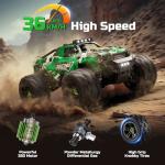 AUYRZ Remote Control Car RC Cars Truck for Adults Boys Age 8-12 Kids, 36KMH 1:18, All Terrain 4X4 High Speed Fast Off-Road Electric Vehicle,Full Proportional Synchronous Control System 2.4GHz