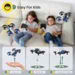Holy Stone HS210T Drones for Kids, 2 IN1 MINI Indoor Drone with Land & Fly Mode, Four Posture Deformations RC Quadcopter with 3D Flip, Auto Hovering, Christmas Birthday Toy Gift for Boys and Girls