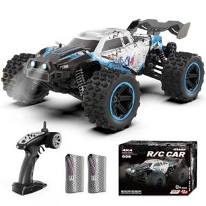 Scientoy 1/14 RC Cars Fast 50 KPH, 4WD Offroad RC Truck with 60 Mins Runtime, All Terrain High Speed Remote Control Car with 2 Rechargeable Batteries 2000 mAh, RC Cars for Adults and Boy Gifts