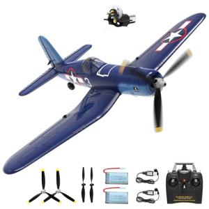 rcxsuv VOLANTEX F4U Corsair 4 Channel - Remote Control Airplane with 3 Flight Modes & XPilot Stabilization, 2.4G RC Airplane for Adults Beginner, One Key Aerobatic