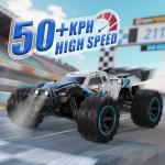 Scientoy 1/14 RC Cars Fast 50 KPH, 4WD Offroad RC Truck with 60 Mins Runtime, All Terrain High Speed Remote Control Car with 2 Rechargeable Batteries 2000 mAh, RC Cars for Adults and Boy Gifts