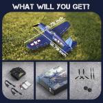 rcxsuv VOLANTEX F4U Corsair 4 Channel - Remote Control Airplane with 3 Flight Modes & XPilot Stabilization, 2.4G RC Airplane for Adults Beginner, One Key Aerobatic