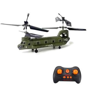 Dodoore Remote Control Helicopter, S026H Military Transport RC Helicopters with Altitude Hold, One Key Take Off/Landing, LED Light, Low Battery Reminder, Gyro, RC Army Helicopter for Beginners