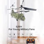 Dodoore Remote Control Helicopter, S026H Military Transport RC Helicopters with Altitude Hold, One Key Take Off/Landing, LED Light, Low Battery Reminder, Gyro, RC Army Helicopter for Beginners
