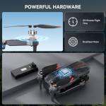 Skyvoyant Drone with Camera - Foldable Brushless Motor Drone for Adults/Kids, 1080P HD RC quadcopter. Waypoint Fly, Altitude Hold, One Key Take Off/Landing, Gesture Selfie, 3D Flip, Long Flight Time