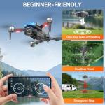 Skyvoyant Drone with Camera - Foldable Brushless Motor Drone for Adults/Kids, 1080P HD RC quadcopter. Waypoint Fly, Altitude Hold, One Key Take Off/Landing, Gesture Selfie, 3D Flip, Long Flight Time