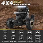 Jiakora RC Cars Remote Control Car 1:12 Off Road Truck, Metal Shell LED Headlights Offroad Monster RC Truck, 4x4 All Terrain Hobby RC Cars Toys for Boys Kids Adults Gifts 8-12