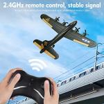 GoolRC B-17 RC Plane, 2 Channel RC Airplane, 2.4GHz Remote Control Airplane, Ready to Fly EPP Foam Glider, Fixed Wing RC Aircraft Flight Toys for Beginners and Adults