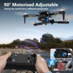 Toladrone TD12Pro Drone with 1080P HD Camera, Brushless Motor, Optical Flow Positioning, Level 3 Wind Resistance, 3 Speed Modes, Drones for Adults Beginners, Outdoor Photography Foldable RC Quadcopter