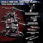 DEERC Brushless Fast RC Cars for Boys & Adults, 55KM/H, 1:18 Off-Road RC Truck, All Terrain 4x4 Racing Mecha Car, 50 Mins, Waterproof Remote Control Monster Truck, Compatible with 3S Battery