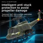 NBJIALIN RC ERA C032 UH-1 Huey Helicopter - Remote Control Helicopters for Adult, 1/48 Sacle 2.4G 6CH Gyro Stabilized Aircraft with Altitude Hold & Optical Flow,3D Stunt Drone (Green)