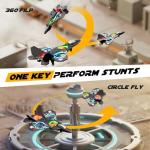 Remote Control Airplane RC Plane Drones for Kids 8-12 Boys Adult Flying Foam Air Plane Toy for Beginner with Stable Hovering,6-axis Gyro,360° Flips,Circle Fly,LED Light,Low Battery Alarm,2.4Ghz