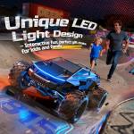 DEERC 1/18 All Terrain Fast Drift & Racing RC Car, 40KM/H Remote Control Truck with Futuristic Body Shell, Extra Drift Wheels, 2.4GHz Waterproof Off-Road Vehicle with 2 Batteries for Kids & Adults