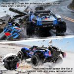 DEERC 9006E 1:12 RC Cars for Adults Boys, 45KM/H Off-Road Short Course Truck, 4WD All Terrain Remote Control Monster Truck, 2.4GHz Waterproof Car with 2 Rechargeable Batteries, Spare Tire, LED Lights