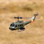 RC ERA C032 Huey UH1 6CH Gyro Stabilized RC Aircraft with Altitude Hold & Optical Sensor, 3D RC Helicopter RTF for Beginners, Adults Upgraded Transmitter (Green with Weapons (ERA-C032-G))