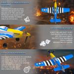 GLUISEUR RC Plane 4 Channel Remote Control Airplanes, 4-CH RC Airplane Ready to Fly P51 Mustang Radio Controlled Aircraft for Beginners with Xpilot Stabilization System, One Key Aerobatic Airplane