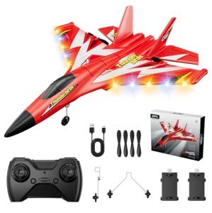 4DRC Foam RC Plane for Kids Adults, Remote Control Airplane RC Jet Helicopter Drone Plane for Kids Adults Beginner, Easy to Fly RC Fighter, Remote Control Aircraft with Automatic Balance Gyro