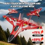 4DRC Foam RC Plane for Kids Adults, Remote Control Airplane RC Jet Helicopter Drone Plane for Kids Adults Beginner, Easy to Fly RC Fighter, Remote Control Aircraft with Automatic Balance Gyro