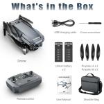 GPS Drone with 4K Camera for Adults, Foldable RC Quadcopter with 1640ft Range Video Transmission, 3-Axis Gimbal, 46 Mins Flight Time, Auto Return, Follow Me, Circle Fly, Waypoint Fly, Gesture Control