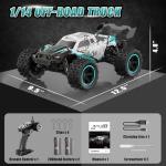 Scientoy 1:14 RC Cars 50 KM/H, High Speed 4WD All Terrain RC Truck, Offroad Remote Control Car with 60 Mins Running, Fast RC Cars for Adults with 2 2000 mAh Rechargeable Batteries,Gifts for Teen Boys