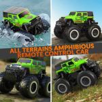 STEMTRON Amphibious Remote Control Car Toys for Boys 2.4GHz 1:16 All Terrain Off-Road RC Car Waterproof RC Monster Truck Kids Pool Toys Remote Control Boat Gifts for Kids Boys
