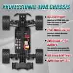 Scientoy 1:14 RC Cars 50 KM/H, High Speed 4WD All Terrain RC Truck, Offroad Remote Control Car with 60 Mins Running, Fast RC Cars for Adults with 2 2000 mAh Rechargeable Batteries,Gifts for Teen Boys