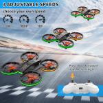 Drones for Kids - RC Drone with Auto Hovering and Headless Mode, Quadcopter with LED Light, Propeller Full Protect, 3D Flips, 3 Batteries, Remote Control, Best Toys Gifts