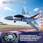 DEERCF16 Fighting Falcon RC Plane,3CH Remote Control Airplane Fighter Toys,2.4GHz 6-axis Gyro Stabilizer RTF Glider Aircraft Plane with 2 Batteries,Easy to Fly for Beginners Kids Adults