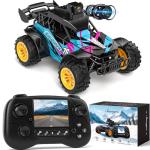 RC Truck with Camera, 2.4GHz FPV Remote Control Car with 2.4" LCD Screen, RC Car with 45° Adjustable Camera, 2 Speeds Modes, Alloy Body, Remote Control Off-Road Truck for Adults Kids Beginners