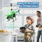 Dwi Dowellin RC Helicopter, Remote Control Helicopter Toy for Kids with 26 Mins Flight(2 Batteries), 8 Light Modes,Easy Control for Boys Girls Age 8-12(Green)