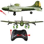 PLRB TOYS RC Plane Remote Control Airplane RTF 2.4GHz Radio Control B17 Lighting Aircraft for Beginner