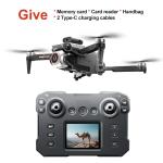 RC Drone with Screen Display Remote Control, 1080P Dual Camera, Speed Adjustment, Altitude Hold, One-Key Takeoff, 3D Flips, 2 Batteries, Hovering, Brushless Motor, APP Control, Plane Copter, LED Lights, Adult Beginners FPV Hobby Quadcopter Airplane Helicopter