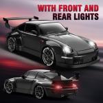 ACAMMZAR RC Drift Car Pro Upgraded with Gyro, 1:24 Full Proportional Remote Control Car, 25KM/H 4WD High Speed RC Cars with Lights, Extra Racing Tires, Vehicle for Adults Kids Boys Girls, Black