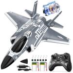 DEERC F35 4 Channel Brushless RC Plane for Adults Remote Control Airplane EDF Fighter Jet,2.4GHz 6-axis Gyro Stabilizer EPP RTF Hobby Glider Aircraft Plane Easy to Fly for Advance Player