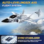 DEERC F35 4 Channel Brushless RC Plane for Adults Remote Control Airplane EDF Fighter Jet,2.4GHz 6-axis Gyro Stabilizer EPP RTF Hobby Glider Aircraft Plane Easy to Fly for Advance Player