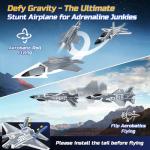 DEERC F35 4 Channel Brushless RC Plane for Adults Remote Control Airplane EDF Fighter Jet,2.4GHz 6-axis Gyro Stabilizer EPP RTF Hobby Glider Aircraft Plane Easy to Fly for Advance Player