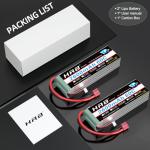 HRB 2pcs 4S 2600mAh Lipo Battery 60C 14.8V RC Lipo Battery Compatible with RC Car RC Airplane RC Truck RC Boat