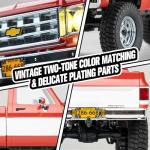 FCX18 FMS 1/18 Chevrolet K10 RC Truck, Officially Licensed 4WD RC Crawler 2 Speeds Switch with LED Lights, Off-Road RC Model for Adults (Red)