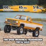FCX18 FMS 1/18 Chevrolet K10 RC Truck, Officially Licensed 4WD RC Crawler 2 Speeds Switch with LED Lights, Off-Road RC Model for Adults (Red)
