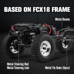 FCX18 FMS 1/18 Chevrolet K10 RC Truck, Officially Licensed 4WD RC Crawler 2 Speeds Switch with LED Lights, Off-Road RC Model for Adults (Red)