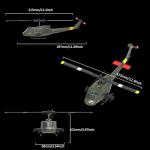 NBJIALIN RC ERA C032 UH-1 Huey Helicopter - Remote Control Helicopters for Adult, 1/48 Sacle 2.4G 6CH Gyro Stabilized Aircraft with Altitude Hold & Optical Flow,3D Stunt Drone (Yellow)