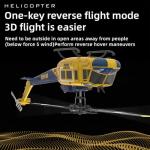 NBJIALIN RC ERA C032 UH-1 Huey Helicopter - Remote Control Helicopters for Adult, 1/48 Sacle 2.4G 6CH Gyro Stabilized Aircraft with Altitude Hold & Optical Flow,3D Stunt Drone (Yellow)