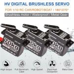 GOTECK 60KG Brushless Digital Servo,High Voltage 14V Metal Gear Waterproof Steering Servo with 25T Servo Horn for 1/8 1/10 RC Crawler Car,Robot,Boat,Truck Robot Parts (GB6011MG-270°)