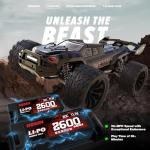 Hosim Mini 1:8 Rc Truck for Adults, Vortan Brushless Rc Truck Gas Powered Rc Cars for Adults Fast Rc Car 50MPH, All Terrain Remote Control Car for Adults Hobby Rc Car Monster Truck 4WD with 3S Battery